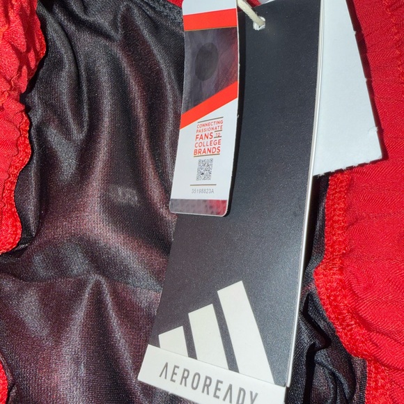 Kansas Jayhawks Adidas Women's Red Athletic Shorts - Picture 12 of 12